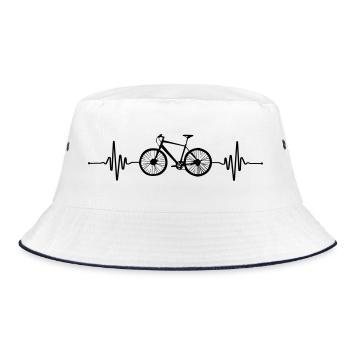 Heartbeat Beat Bike - Bucket Hat - white/navy - Front