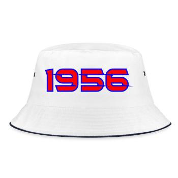 Luminous 1956 Neon Print - Bucket Hat - white/navy - Front