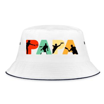 Papa Frisbee Player Ultimate Flying Disc Dad - Bob - blanc/marine - Devant