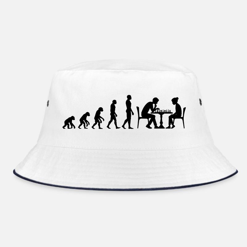 EVOLUTION ZUM SCHACHMEISTER – MATT! CHESSLOVER Bucket Hat