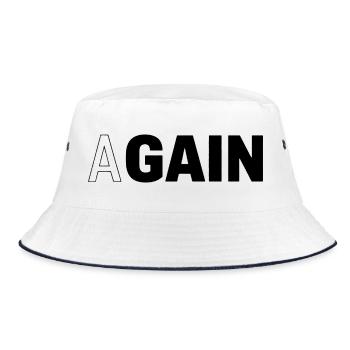 Hidden Gain — AGAIN Typographie Motivationnelle - Bob - blanc/marine - Devant