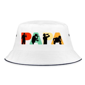 Papa Rapper Silhouette de musique hip-hop - Bob - blanc/marine - Devant