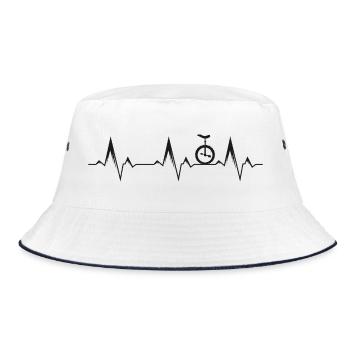 Unicycle | Unicycling Freestyle Downhill - Bucket Hat - white/navy - Front