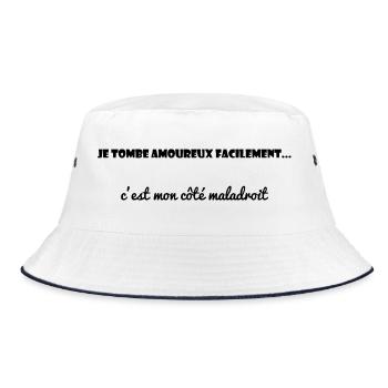 COUPLE. AMOUREUX. AMOUR. JE T'AIME. COUPLE. AMOUR. - Bob - blanc/marine - Devant
