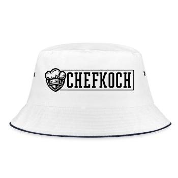 Chapeau de chef chef - Bob - blanc/marine - Devant