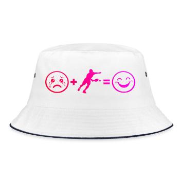 Pickleballspielerin Idee für Pickleball Coach Fans - Bucket Hat - Weiß/Navy - Vorne