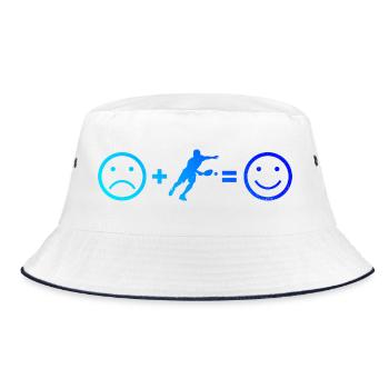 Pickleball Athlet Geschenkidee für Pickleball Fans - Bucket Hat - Weiß/Navy - Vorne