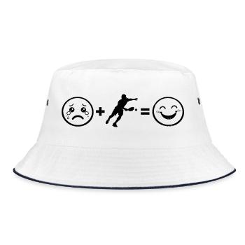 Pickleball player design for pickleball pro fans - Bucket Hat - white/navy - Front