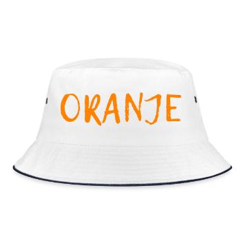Oranje - Nederland - Niederlande - Netherlands - Bucket Hat - white/navy - Front