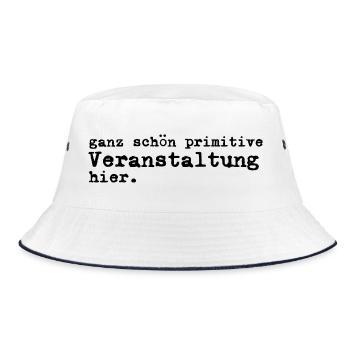 Primitive Veranstaltung T-Shirt - Bucket Hat - Weiß/Navy - Vorne