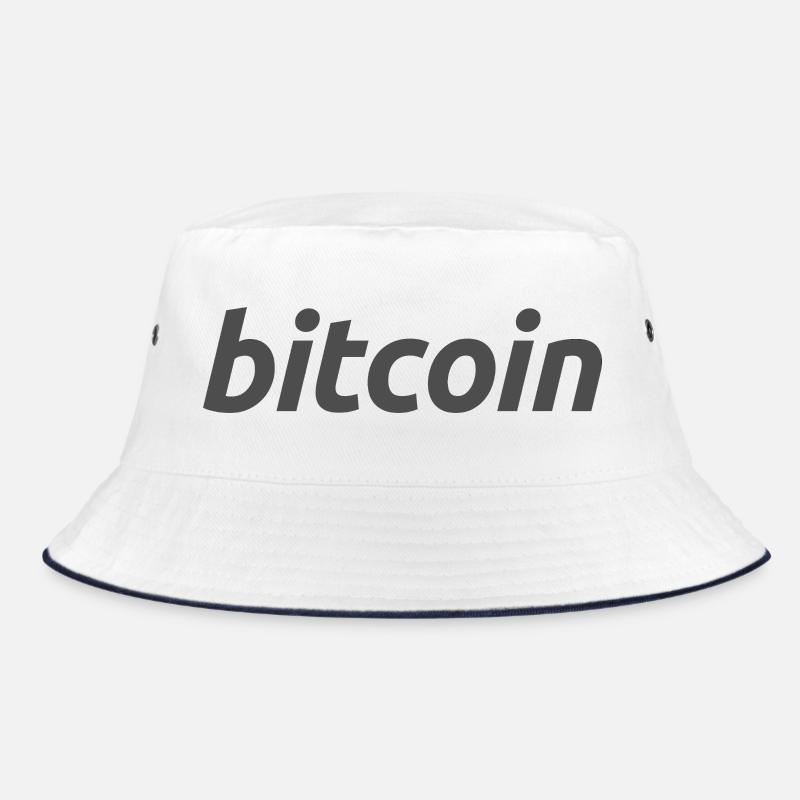 Bitcoin Logo - Bucket Hat - white/navy
