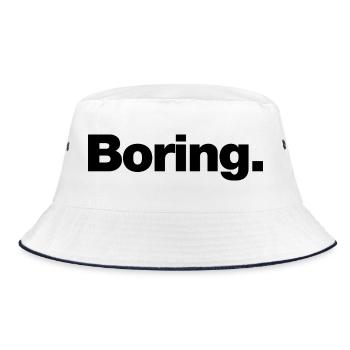 Boring - Bucket Hat - white/navy - Front