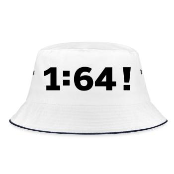 1 in 64 Model Making for Car Nerds - Bucket Hat - white/navy - Front