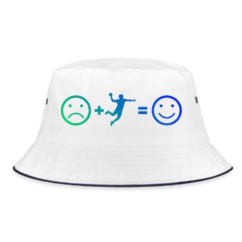 Handball game gift idea for the handball player - Bucket Hat - white/navy - Front