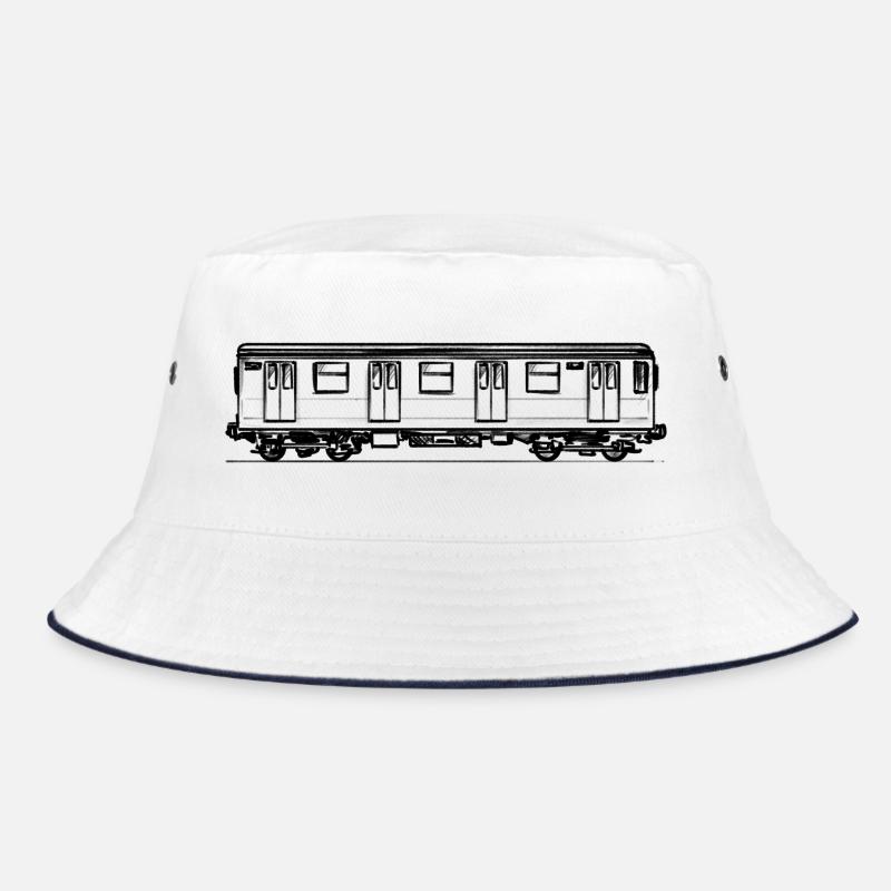 Blanko U-Bahnwaggon Graffiti - Illustration Bucket Hat