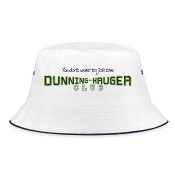 Dunning-Kruger Club for light-coloured fabrics - Bucket Hat - white/navy - Front