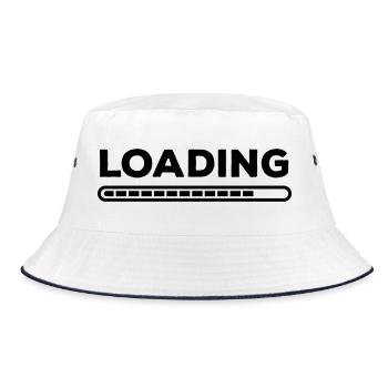Loading - Bucket Hat - white/navy - Front