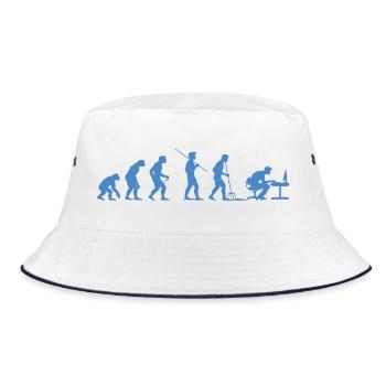 Evolution - Bucket Hat - white/navy - Front