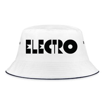 Logo de la musique électro - Bob - blanc/marine - Devant