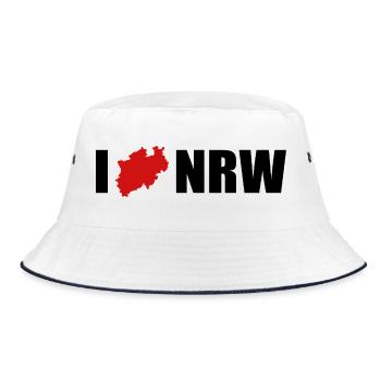 I love NRW North Rhine-Westphalia - Bucket Hat - white/navy - Front