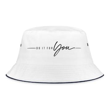 Do it for You - Bucket Hat - Weiß/Navy - Vorne