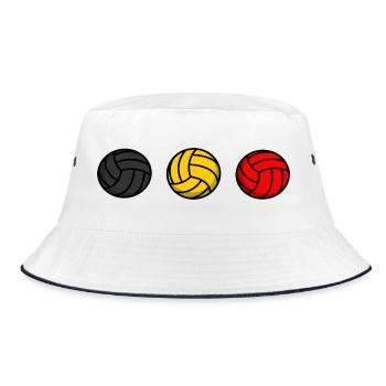 Belgischer Volleyball - Bucket Hat - Weiß/Navy - Vorne