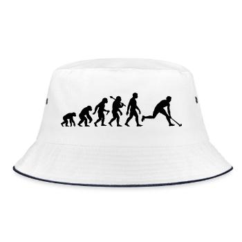 Feldhockey Evolution Für Hockey Spieler Sport - Bucket Hat - Weiß/Navy - Vorne