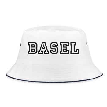 Basel - Bucket Hat - Weiß/Navy - Vorne