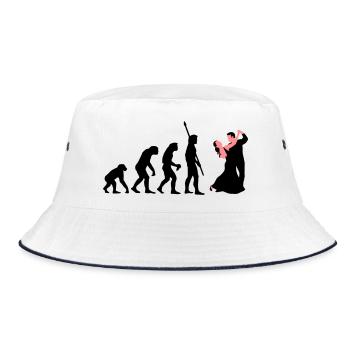 evolution_tanzpaar_a_2c - Bucket Hat - white/navy - Front