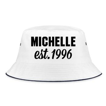 Michelle est 1996 - Bucket Hat - Weiß/Navy - Vorne