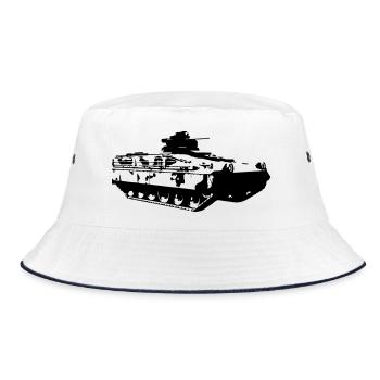Schützenpanzer Marder - Bucket Hat - Weiß/Navy - Vorne