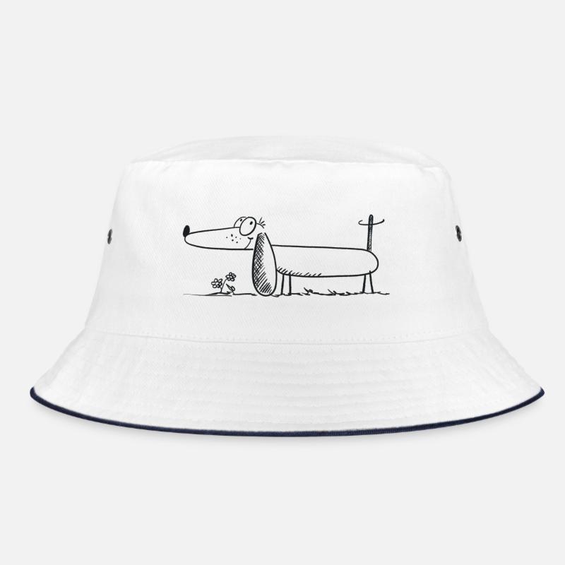 Funny Dachshund Comic Dachshund Bucket Hat