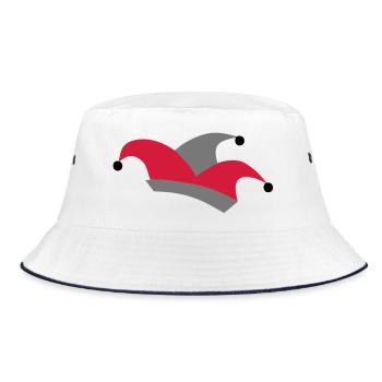 karneval - Bucket Hat - Weiß/Navy - Vorne