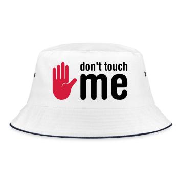don't touch me - Bucket Hat - white/navy - Front