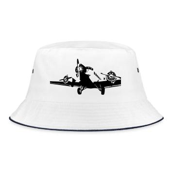 Aircraft Ju-52 - Bucket Hat - white/navy - Front