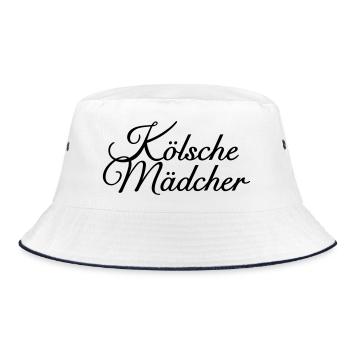 Kölsche Mädcher - Mädels aus Köln - Bucket Hat - Weiß/Navy - Vorne
