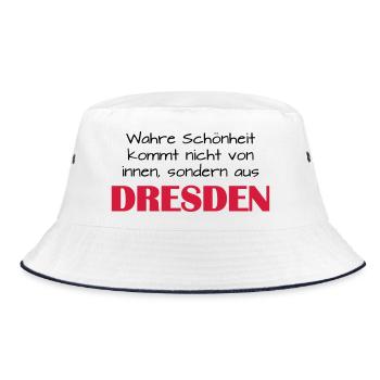 wahre Schönheit - DRESDEN - Bucket Hat - Weiß/Navy - Vorne