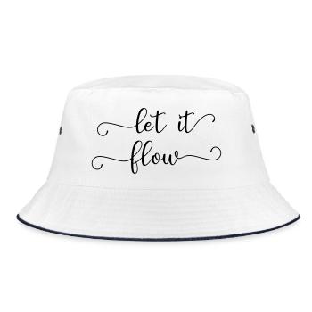 let it flow - Bucket Hat - white/navy - Front