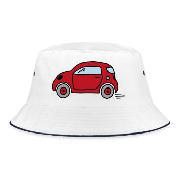 Car - Bucket Hat - white/navy - Front