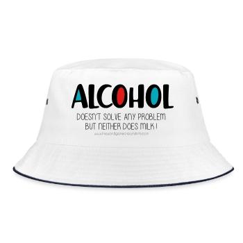 Alcohol - Bucket Hat - white/navy - Front