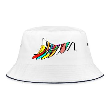 Feeling Good - Bucket Hat - white/navy - Front