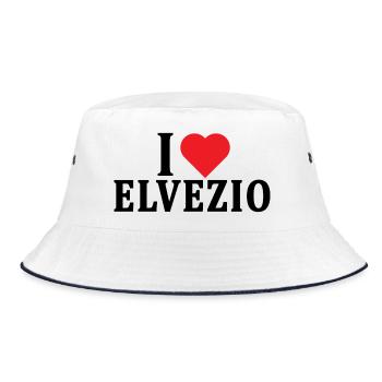 t-shirt J’adore Elvezio idée cadeau t-shirt - Bob - blanc/marine - Devant