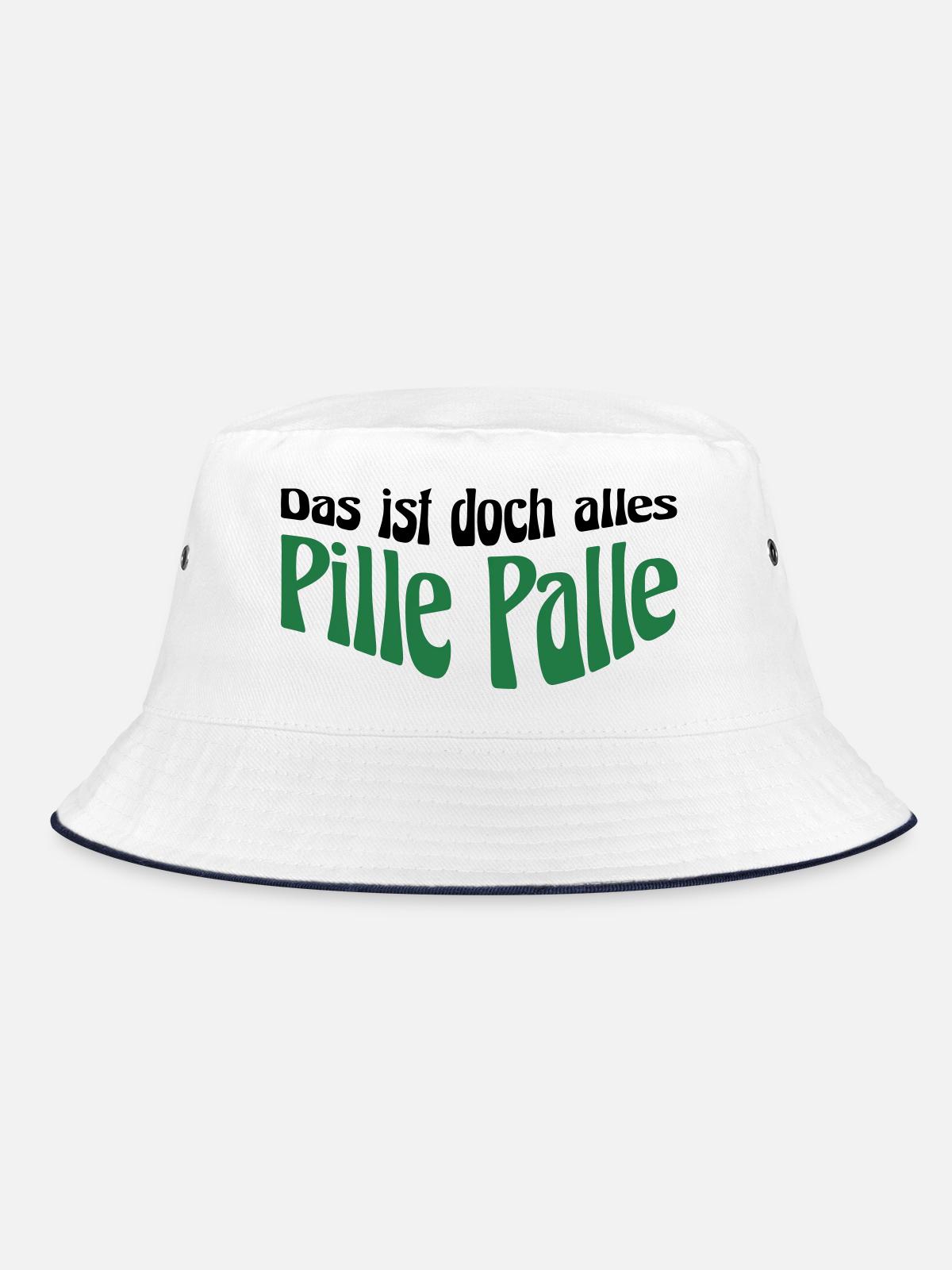 Pille Palle - Bucket Hat - Weiß/Navy - Vorne