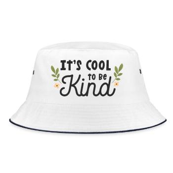 Es ist cool, freundlich zu sein - Bucket Hat - Weiß/Navy - Vorne