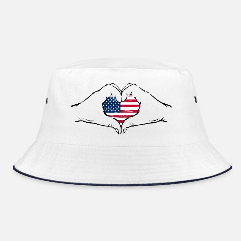 Drapeau des États-Unis en forme de coeur utilisé Bob