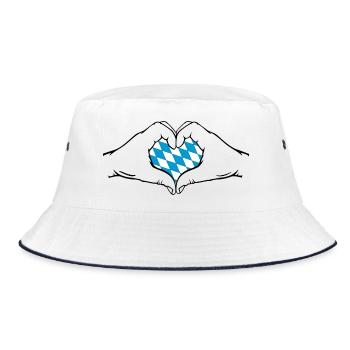 Drapeau de Bavière Aiguilles en forme de coeur - Bob - blanc/marine - Devant