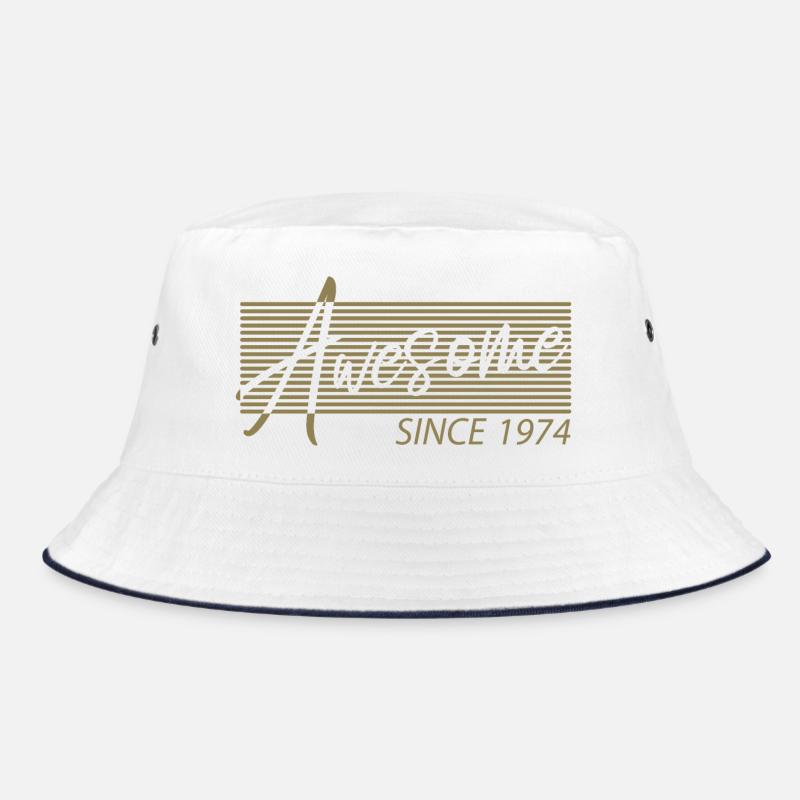 Awesome since 1974 Birthday Retro Bucket Hat