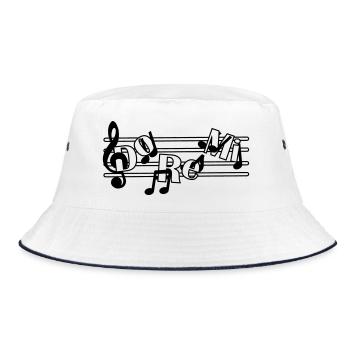 Do re mi - Bucket Hat - white/navy - Front