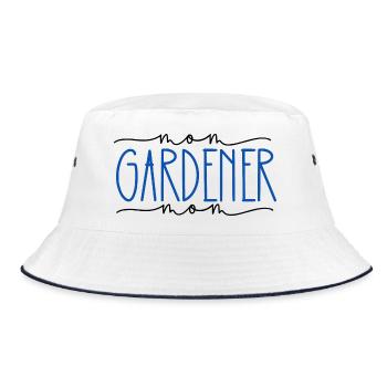 Gärtner stolze Mama süßes Geschenk - Bucket Hat - Weiß/Navy - Vorne