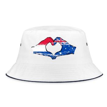 Hollande Australie drapeau forme de coeur utilisé - Bob - blanc/marine - Devant